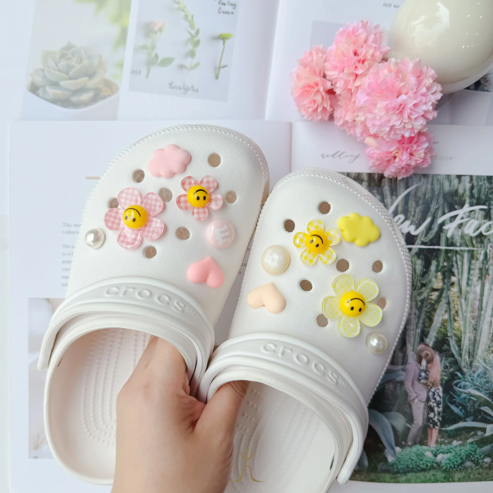 格紋小花系列｜Crocs鞋扣 thumbnail 4
