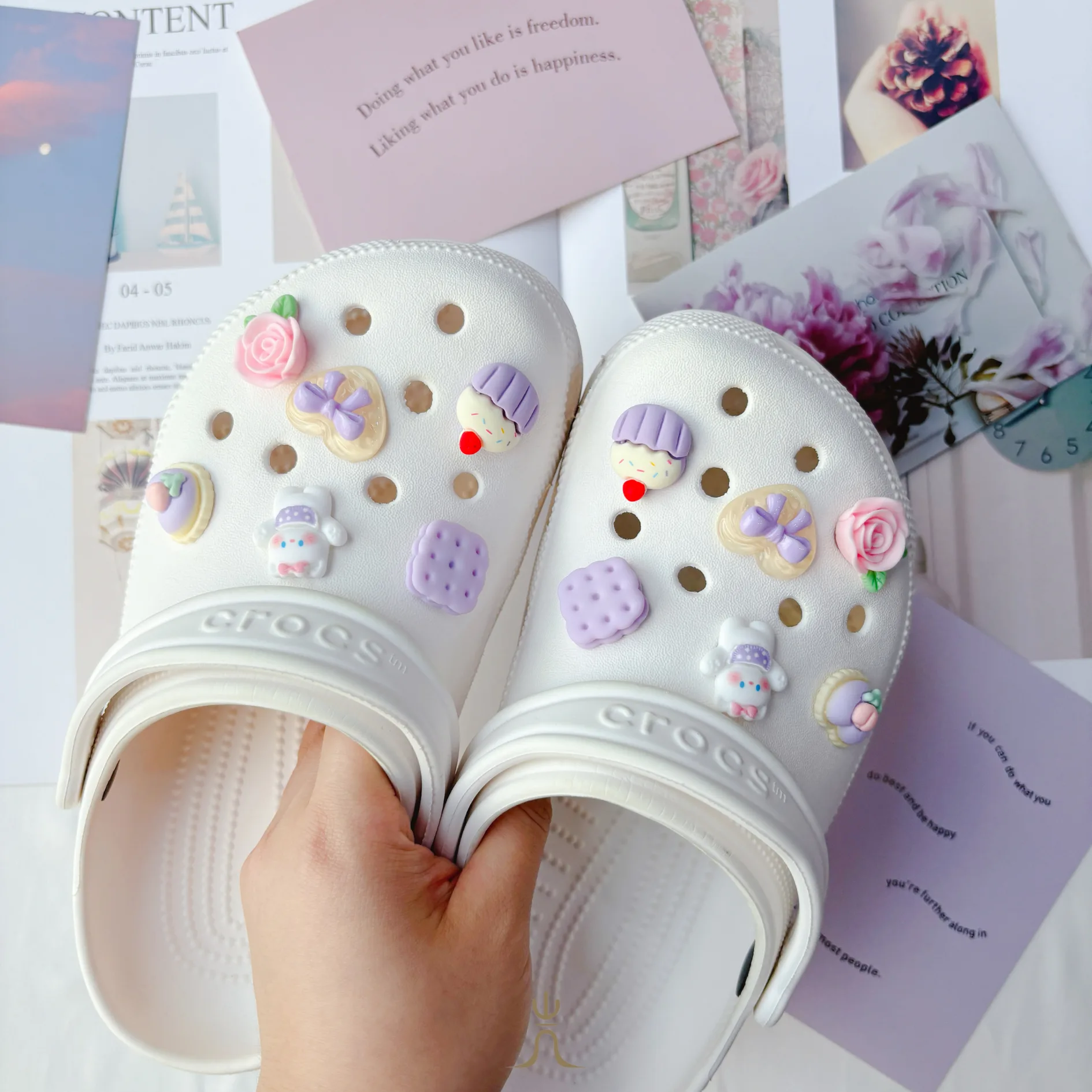 紫色小貓禮物系列｜Crocs鞋扣 - Image 1