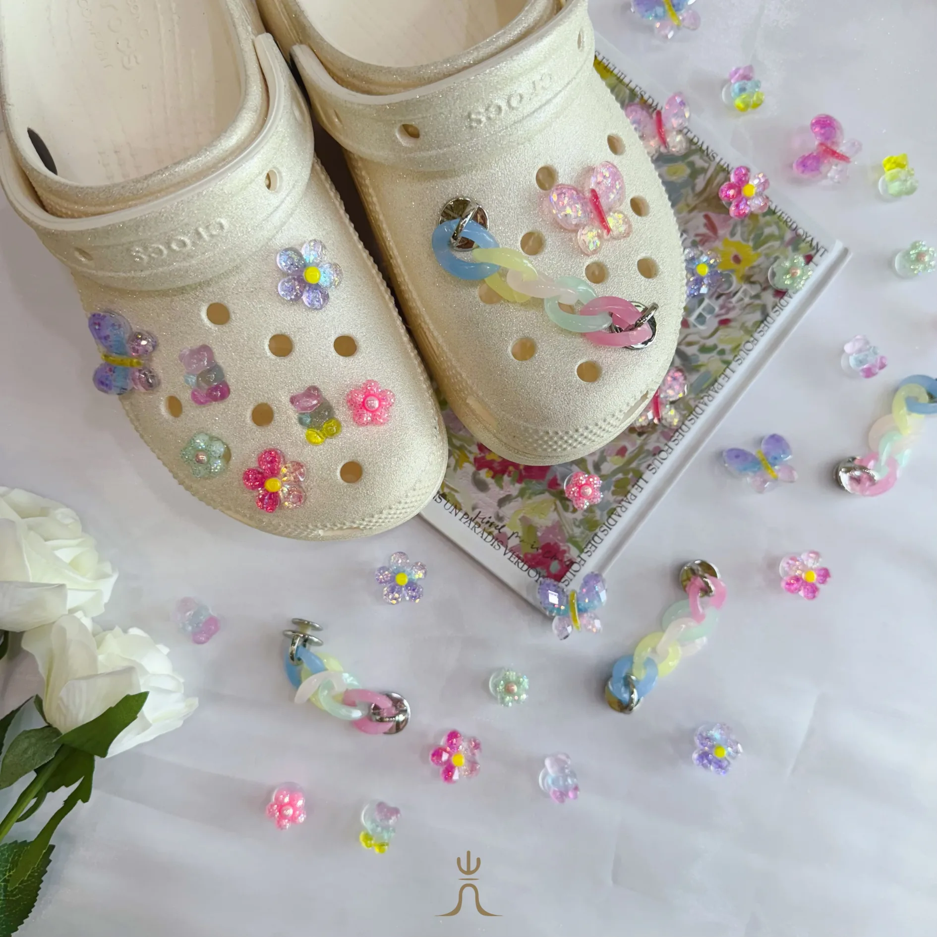 蝴蝶小花鏈條系列｜Crocs鞋扣 thumbnail 2