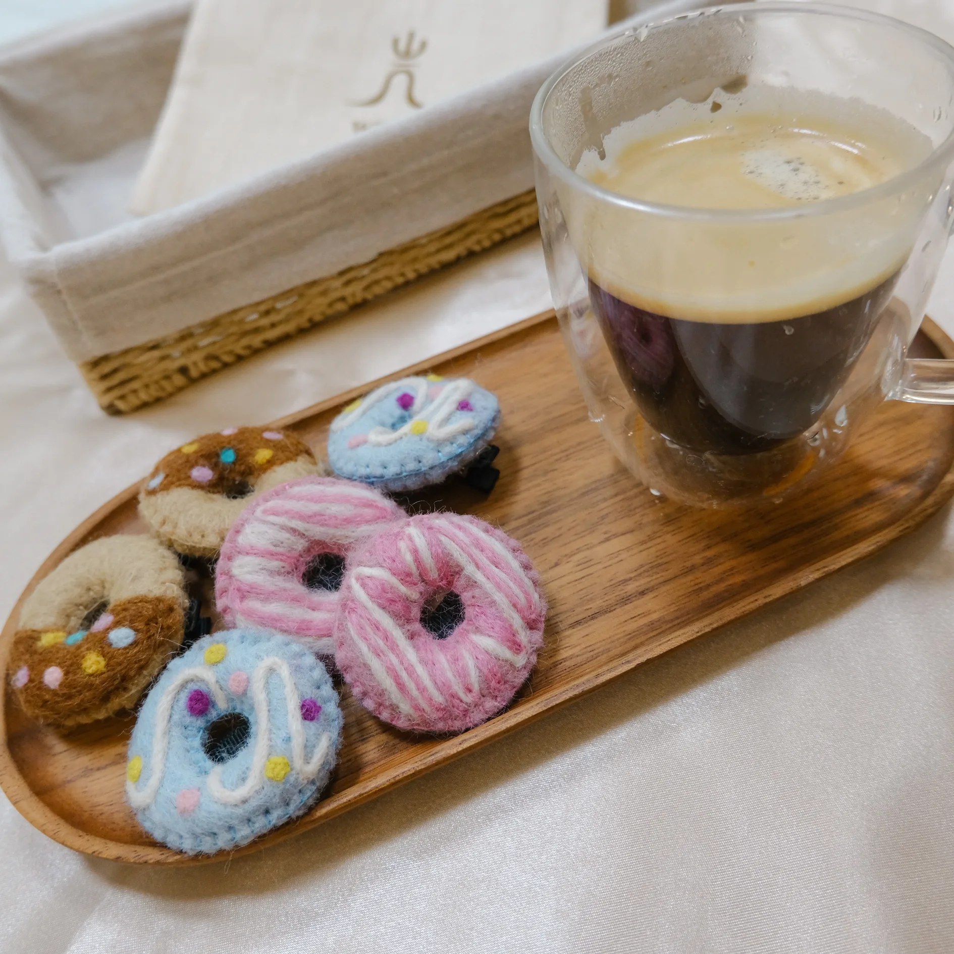 針織甜甜圈髮夾