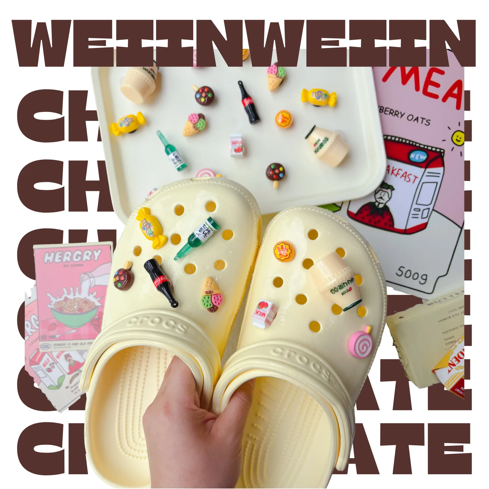 香蕉牛奶系列｜Crocs鞋扣 - Image 1